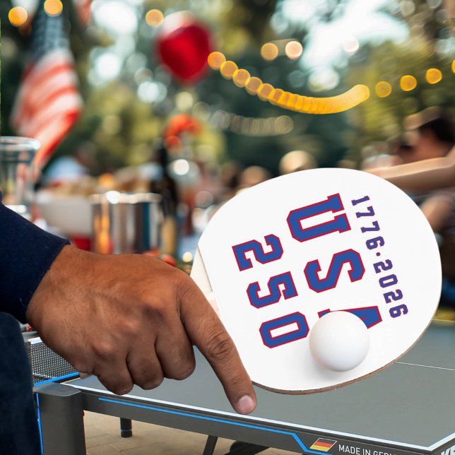Raquete De Ping Pong America's 250th Anniversary USA 250 1776 2026 (Criador carregado)