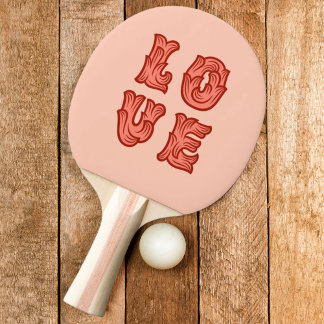 Raquete De Ping Pong Amor Cor-de-Rosa