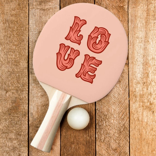 Raquete De Ping Pong Amor Cor-de-Rosa (Criador carregado)