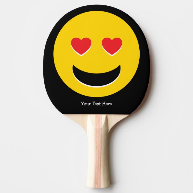 Raquete De Ping Pong Amor de Emoji (Frente)