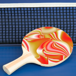 Raquete De Ping Pong Amor e Abstrato 3D Rainbowart Dourado