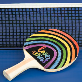 Raquete De Ping Pong Amor ganha Orgulho gay Rainbow