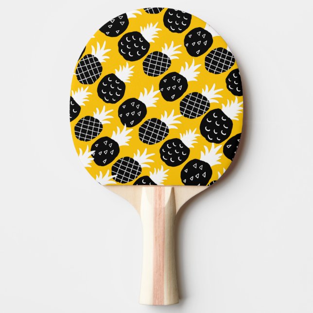 Raquete De Ping Pong Ananás preto (Frente)