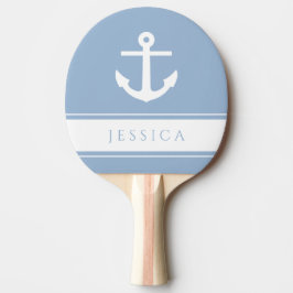 Raquete De Ping Pong Âncora Náutica Moderna Nome Personalizado