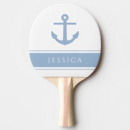 Raquete De Ping Pong Âncora Náutica Moderna Nome Personalizado