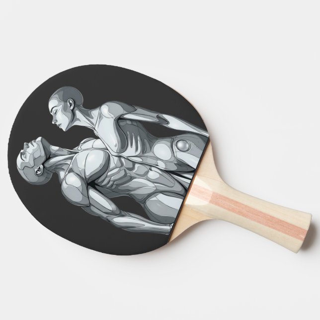 Raquete De Ping Pong Android Union: Cyborg Couple Futuristic Planner (Lateral)