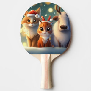 Raquete De Ping Pong Animais de Natal (5)