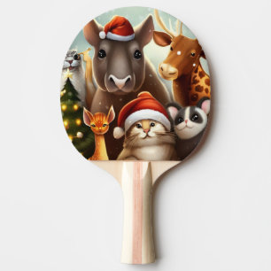 Raquete De Ping Pong Animais de Natal (6)