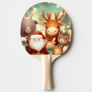 Raquete De Ping Pong Animais de Natal (8)