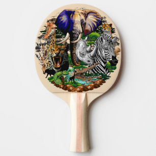Raquete De Ping Pong Animais Selvagens da savana africana