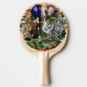 Raquete De Ping Pong Animais Selvagens da savana africana