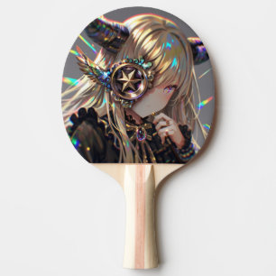 Raquete De Ping Pong Anime Steampunk Horned Beauty com o Star Monocle