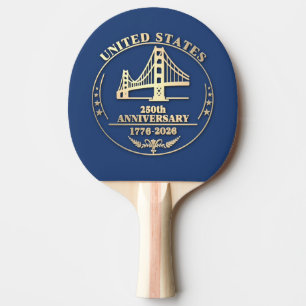 Raquete De Ping Pong Aniversário de 250 anos dos EUA Golden Gate em Our
