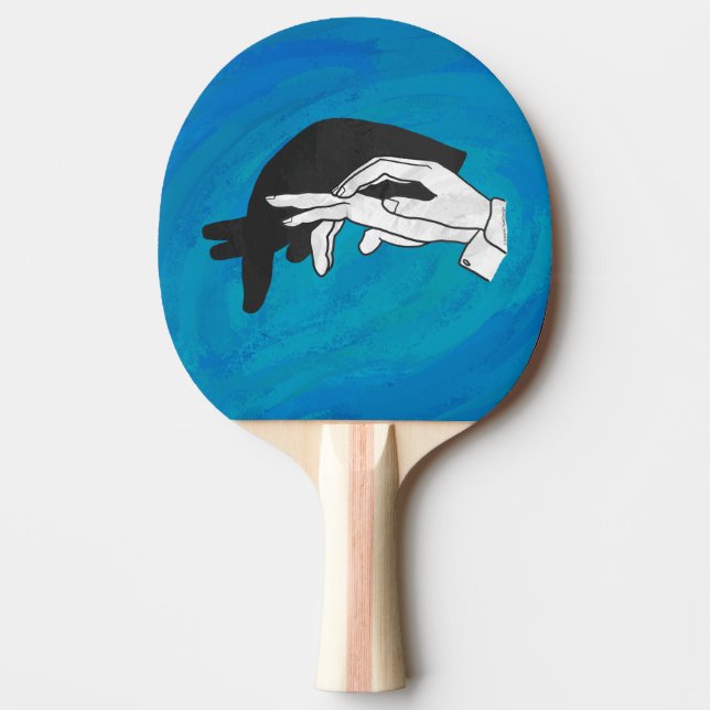 Raquete De Ping Pong Anteatro Sombra em Azul (Frente)