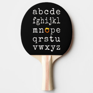Raquete De Ping Pong Anti-Trump Alphabet - Nope V