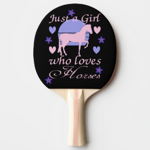 Raquete De Ping Pong Apenas Uma Menina Que Ama Cavalos