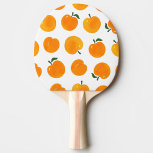 Raquete De Ping Pong Apricots Watercolor White Background Vintage