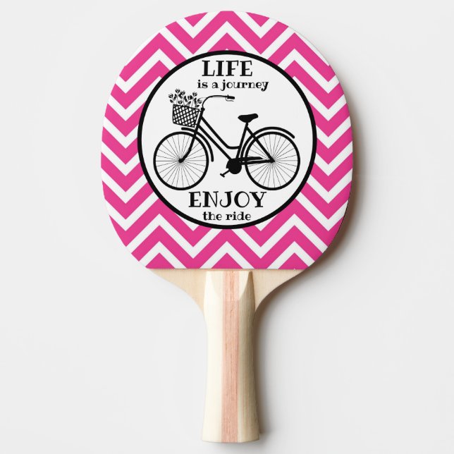 Raquete De Ping Pong Aproveite o passeio | Bicicleta Com Flores Motivac (Frente)