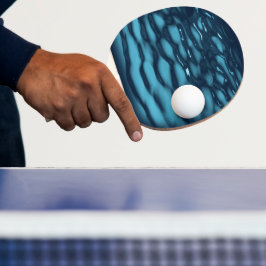 Raquete De Ping Pong Aqua Blue Water Waves