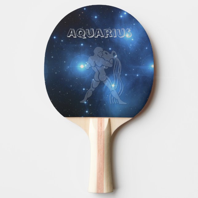 Raquete De Ping Pong Aquário transparente (Frente)