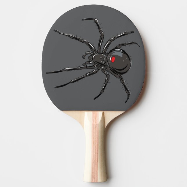 Raquete De Ping Pong Aranha-Aranha-Vaca-Preta (Frente)