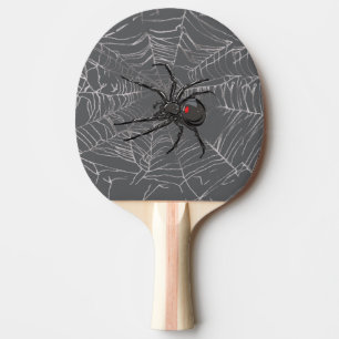 Raquete De Ping Pong Aranha-Viúva Negra E Arte De Desenho-Da-Aranha