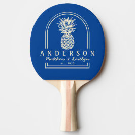Raquete De Ping Pong Arco de Casamento de Abacaxi Real de Meados do Séc