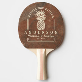 Raquete De Ping Pong Arco de Casamento de Pedra de Areia Marrom com Aba