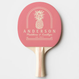Raquete De Ping Pong Arco de Casamento de Pêssego Abacaxi Meados do Séc