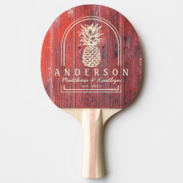 Raquete De Ping Pong Arco de Casamento de Tábuas de Celeiro Distressada