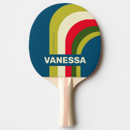 Raquete De Ping Pong Arco de Rugby Retro com Nome