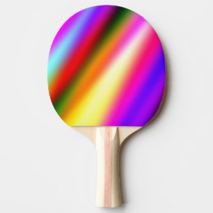 Raquete De Ping Pong Arco-íris abstrato pastel cor-de-rosa-azul ombre