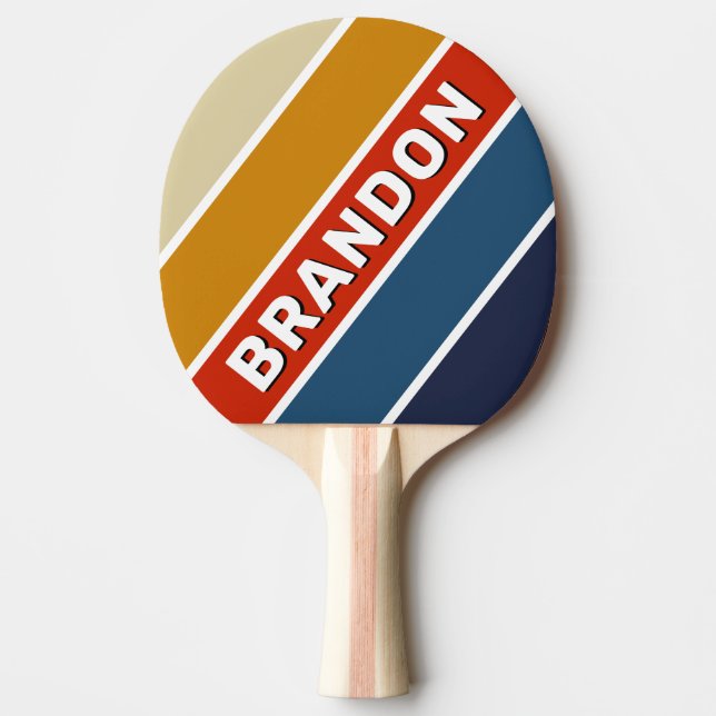 Raquete De Ping Pong Arco-Íris-Íris-Íris Retroativo, Estimulado com Nom (Frente)