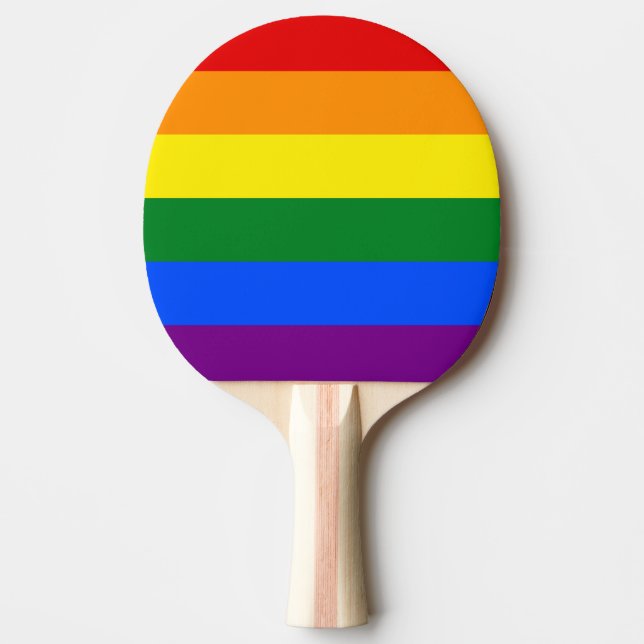 Raquete De Ping Pong Arco-Íris LGBT (Frente)