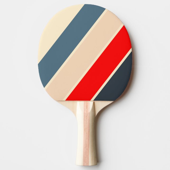 Raquete De Ping Pong Arco-Íris Náutico Retroativo, Estimulado (Frente)
