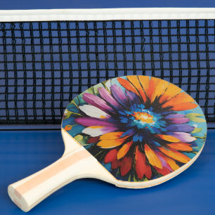 Raquete De Ping Pong Arco-Íris Negrito Zenia Flower