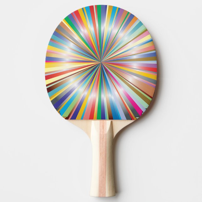 Raquete De Ping Pong Arco-íris Starburst (Frente)