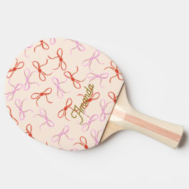 Raquete De Ping Pong Arcos cor-de-rosa - Estética pré-disquete de coque