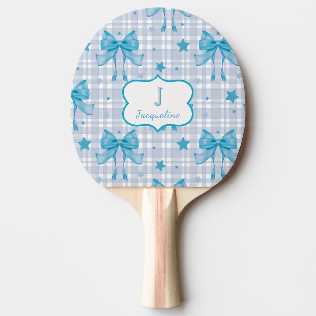 Raquete De Ping Pong Arcos de Coquette Feminina Azul (Frente)