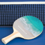 Raquete De Ping Pong areia tropical praia oceano quente barriga moderna<br><div class="desc">areia tropical praia oceano quente, design moderna de barriga.</div>