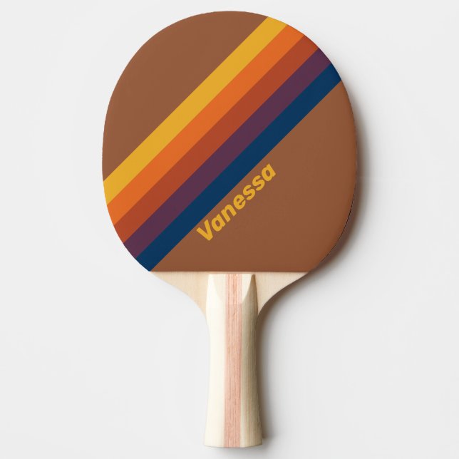 Raquete De Ping Pong Argila Seca ao Sol Riscada com Nome (Frente)