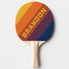 Raquete De Ping Pong Argila Seca pelo Sol Ousada Listrada com Nome