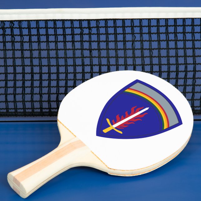 Raquete De Ping Pong Army Europe USAREUR Insignia (Insitu)