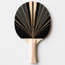 Raquete De Ping Pong Art Deco Gold Fan Geometric Elegance