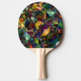 Raquete De Ping Pong Arte Abstrata Colorida e Kaleidoscópica