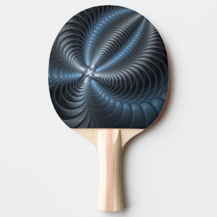 Raquete De Ping Pong Arte abstrata moderna fractal 3D azul plástico cin