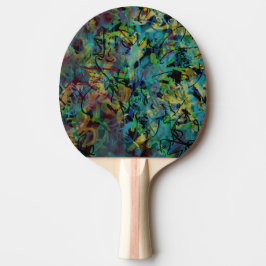 Raquete De Ping Pong Arte Abstrato Rabiscado Multicolorido