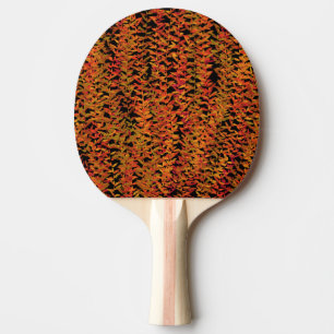 Raquete De Ping Pong Arte de Folhas de Folhagem de Cores em Mudança da