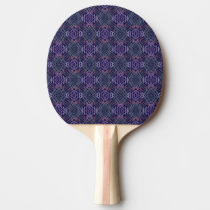 Raquete De Ping Pong Arte de Pinceladas de Aquarela em Padrão Abstrato