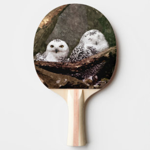 Raquete De Ping Pong Arte de vida selvagem da floresta com casal de cor